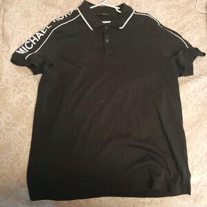 Michael kors mens black & white button up